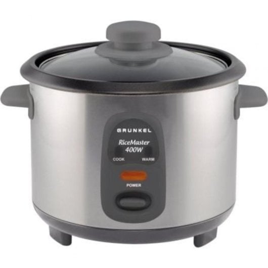 Arrocera Grunkel RC-1L 400W Capacidad 1L Acero Inoxidable Tapa Cristal