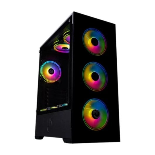 Caja Hiditec Z20 Aura ARGB Semitorre ATX Cristal Templado USB-C 9 Ventiladores