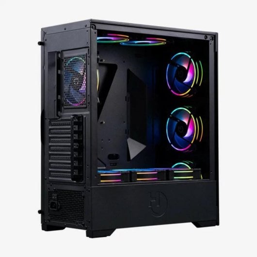 Caja Hiditec Z20 Aura ARGB Semitorre ATX Cristal Templado USB-C 9 Ventiladores