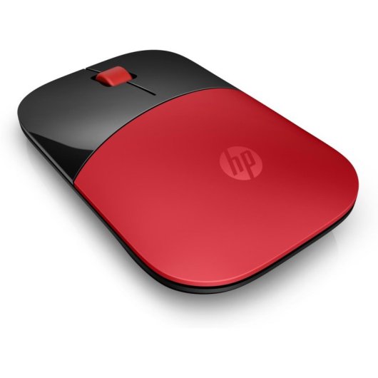 Ratón HP inalámbrico 1200 DPI ambidiestro rojo diseño elegante
