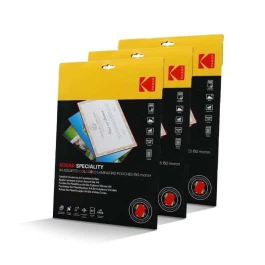 Funda pour plastification Kodak KD-LMA4CLR-PK12C A4 150 microns couleurs vives