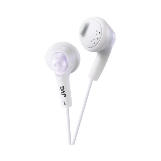 Auriculares JVC con cable, refuerzo de graves, neodimio, blancos, jack 3.5mm