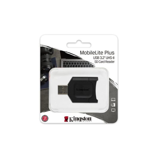 Lettore Schede SD Kingston MobileLite Plus USB 3.2 Gen 1 Nero Compatto Lettore Schede SD Kingston MobileLite Plus USB 3.2 Gen 1 Nero Compatto