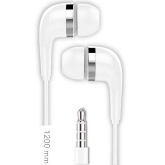 Auriculares Tech One con cable Jack 3.5 mm pack 10 unidades micrófono blancos