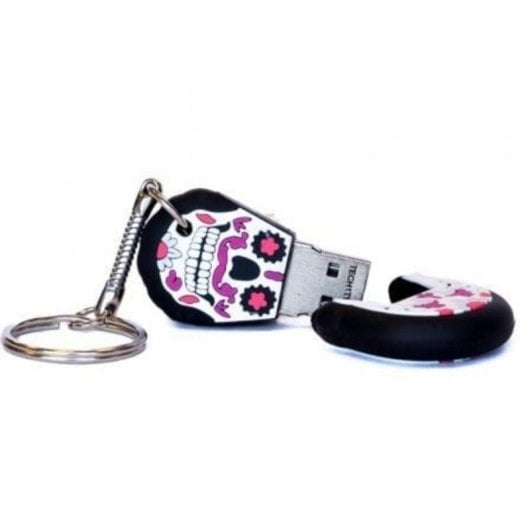 Pendrive Tech One Tech Calavera Pinky 32GB USB 2.0 Goma Personaje Colgable
