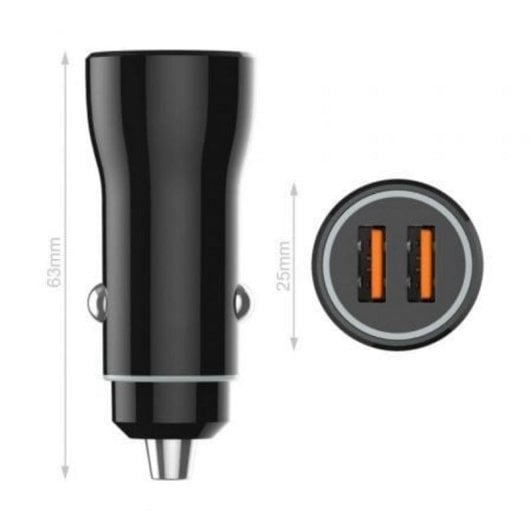 Tech One Tech TEC2802 Auto-Ladegerät 2x USB 12W PC/ABS Smart IC Universal