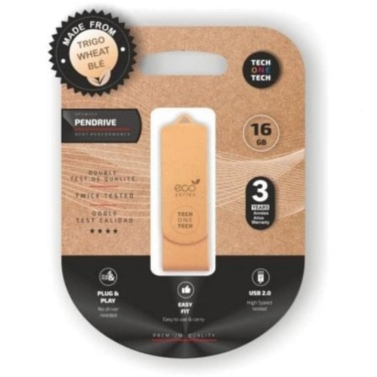 Pendrive Tech One Tech Ecotech USB 2.0 16GB Biologisch Abbaubar Pendrive Tech One Tech Ecotech USB 2.0 16GB Biologisch Abbaubar