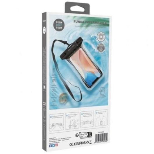 Funda Tech One Tech TEC2855 Impermeável TPU Flutuante para Smartphones até 7,5"