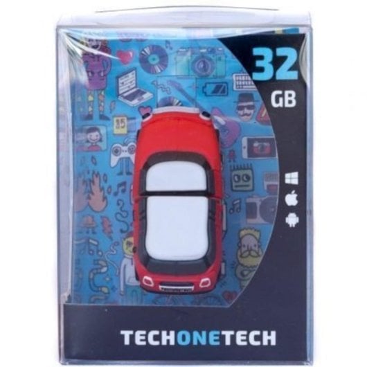 Pendrive Tech One Tech Mini Cooper S Rot 32GB USB 2.0 Pendrive Tech One Tech Mini Cooper S Rot 32GB USB 2.0