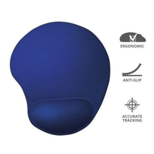 Alfombrilla Ratón Trust BigFoot 20426 Gel Microfibra Azul Ergonómica Antideslizante
