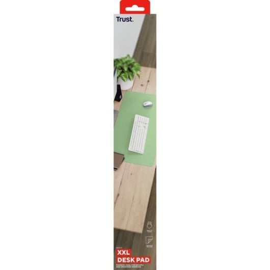 Alfombrilla escritorio Trust Benya XXL 900x430mm PVC Vegano Antideslizante Verde