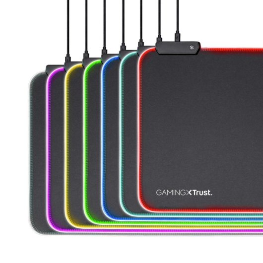 Alfombrilla Trust GXT 764 Glide-Flex XXL Iluminación RGB Antideslizante 930x300mm