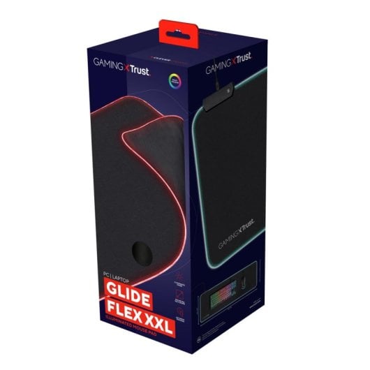 Alfombrilla Trust GXT 764 Glide-Flex XXL Iluminación RGB Antideslizante 930x300mm