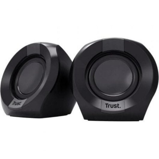 Altavoces Trust 2.0 USB 8W compactos con entrada 3,5mm y control de volumen integrado