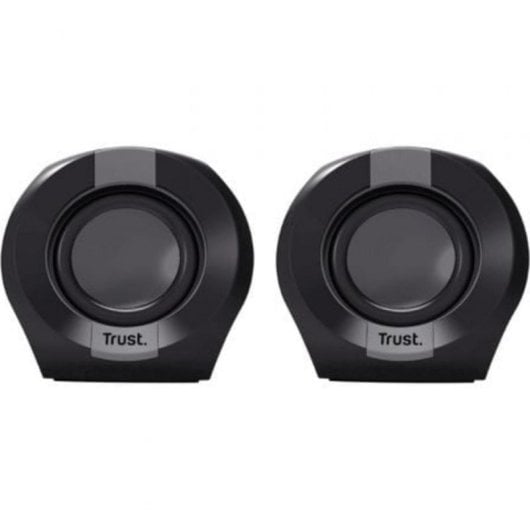 Altavoces Trust 2.0 USB 8W compactos con entrada 3,5mm y control de volumen integrado