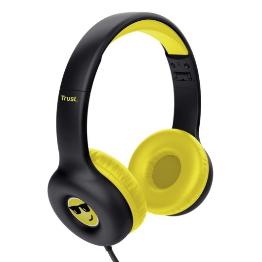 Auriculares Trust con cable, micrófono, diseño ligero, negros y amarillos