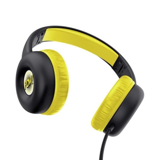 Auriculares Trust con cable, micrófono, diseño ligero, negros y amarillos