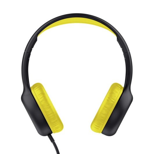 Auriculares Trust con cable, micrófono, diseño ligero, negros y amarillos
