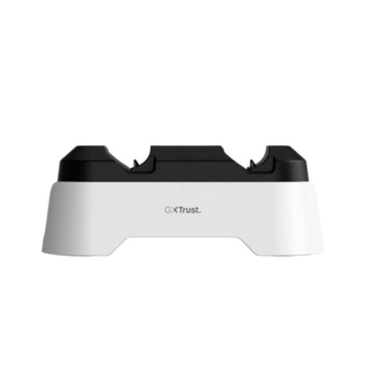 Base de carga Trust GXT 228 Dual para mandos PS5 doble carga USB-C ABS blanca y negra