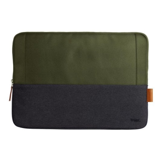 Funda portátil Trust Lisboa hasta 16" tejido reciclado acolchado impermeable verde elegante
