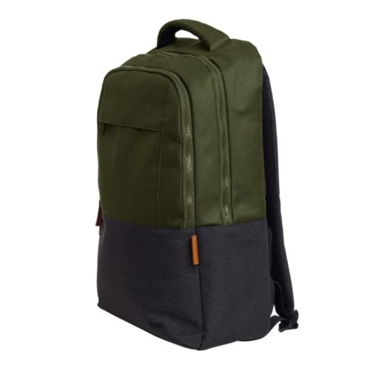 Mochila Trust Lisboa 16" 23L Verde Hecha con 12 Botellas Recicladas y Tres Compartimentos