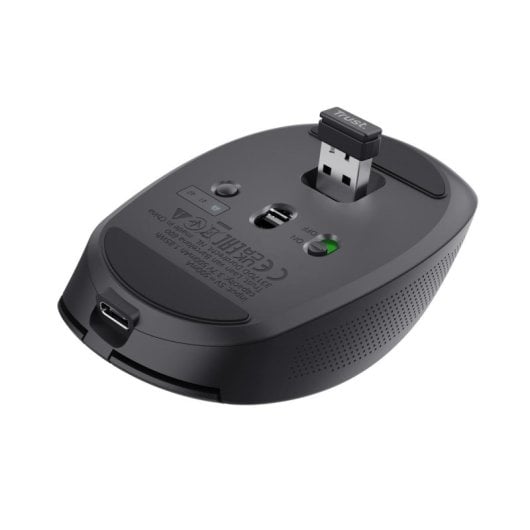 Ratón Trust Ozaa inalámbrico 3200 DPI recargable silencioso compacto negro