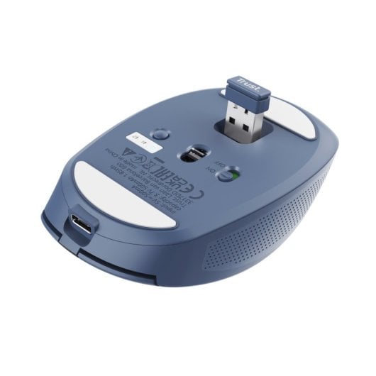 Trust Ozaa Rato Recarregável Compacto Sem Fios Bluetooth 3200 DPI com Botões Silenciosos Azul