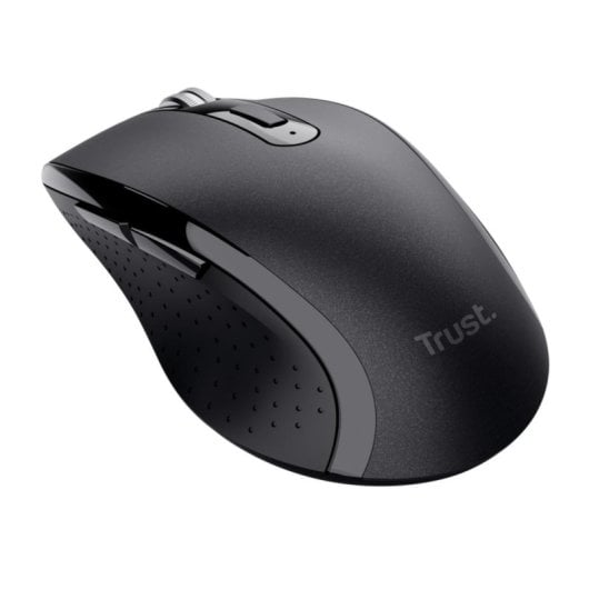 Ratón Trust inalámbrico 1200 DPI clic silencioso 6 botones ergonómico Negro