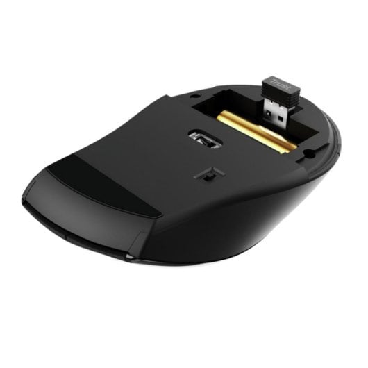 Ratón Trust inalámbrico 1200 DPI clic silencioso 6 botones ergonómico Negro