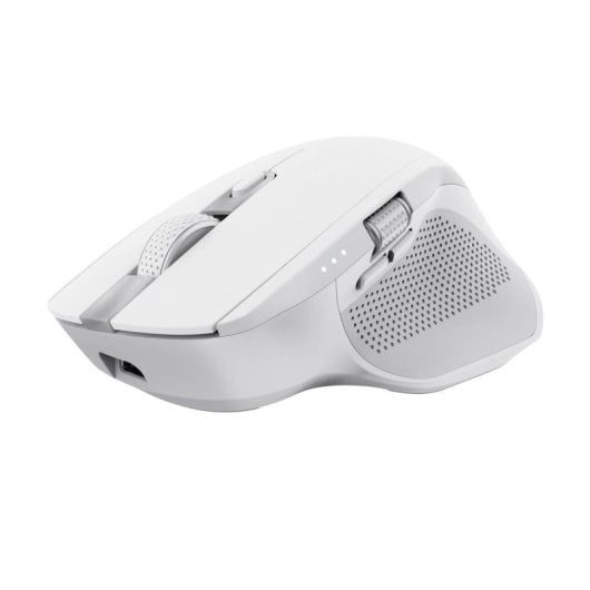 Ratón Trust inalámbrico 3200 DPI recargable multidispositivo botones silenciosos blanco