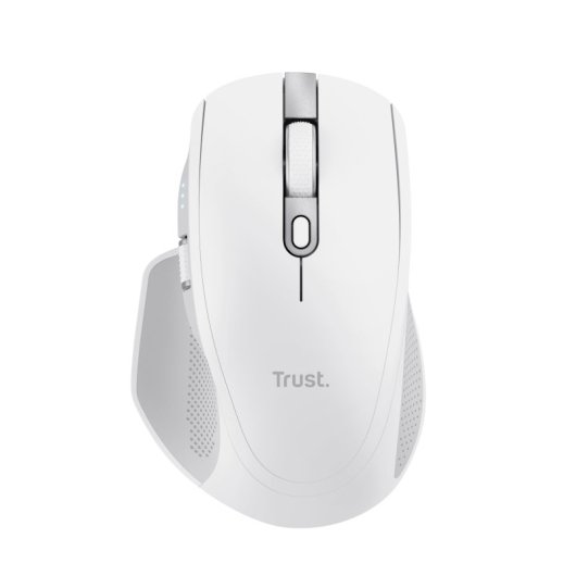 Trust Ozaa+ Rato Sem Fios Recarregável Multi-dispositivo com Botões Silenciosos 3200 DPI Branco