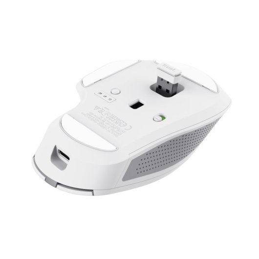Trust Ozaa+ Rato Sem Fios Recarregável Multi-dispositivo com Botões Silenciosos 3200 DPI Branco