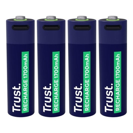 Batterien Trust 25631 AA 1700 mAh wiederaufladbar USB-C 4er Set