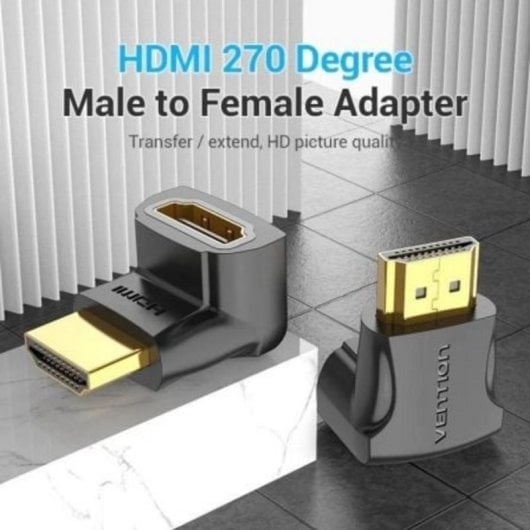 Adaptador HDMI 4K 270º Vention AINB0 Pack 2 Uds chapado en oro dual dirección