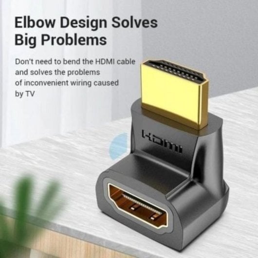 Adaptador HDMI 4K 270º Vention AINB0 Pack 2 Uds chapado en oro dual dirección