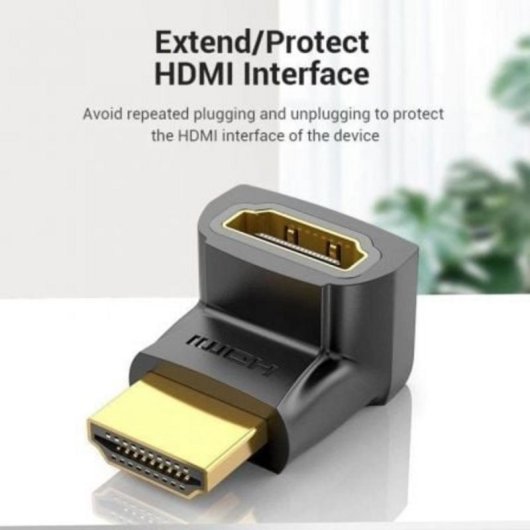 Adaptador HDMI 4K 270º Vention AINB0 Pack 2 Uds chapado en oro dual dirección