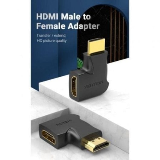 Adattatore HDMI Vention AIPB0 4K 90º Nero HDMI Maschio - HDMI Femmina