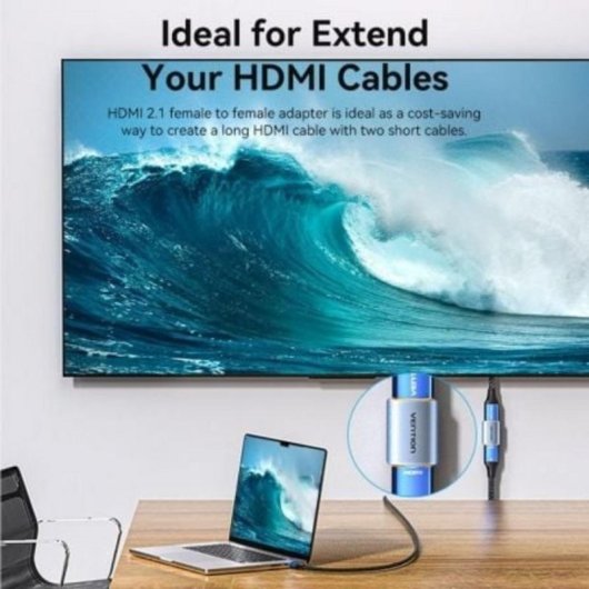 Adaptador HDMI Vention AIUH0 HDMI Hembra a Hembra 2.1 8K 60Hz 48Gbps