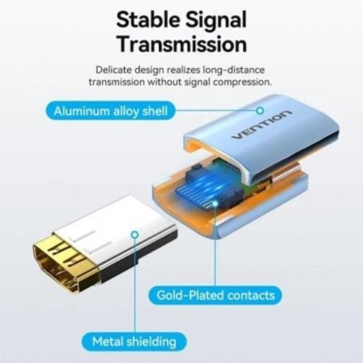 Adaptador HDMI Vention AIUH0 HDMI Hembra a Hembra 2.1 8K 60Hz 48Gbps
