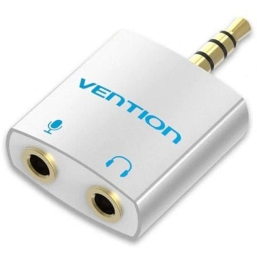 Adaptateur Vention BDBW0 3,5 mm mâle à 2x 3,5 mm femelle Aluminimum Argent
