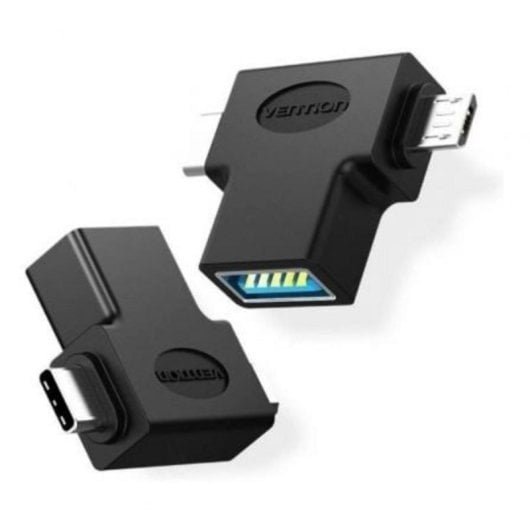 Adapter USB 3.0 Vention USB Typ-C Stecker - MicroUSB Stecker, 5Gbps, Schwarz