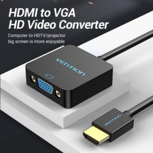 Conversor Vention ACPBB HDMI Macho a VGA Hembra 1080P 0.15m Negro