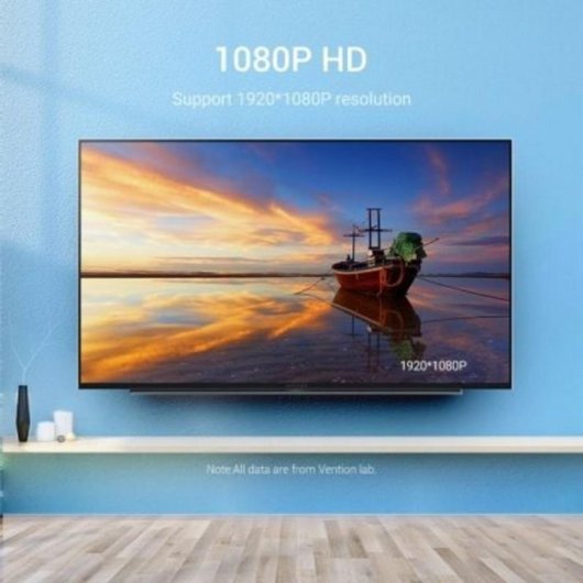 Conversor Vention ACPBB HDMI Macho a VGA Hembra 1080P 0.15m Negro