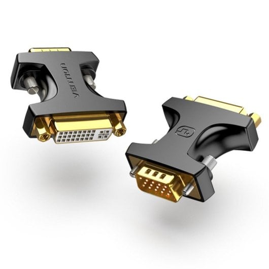 Adapter Vention DDDB0 VGA Stecker - DVI Buchse 1080P PVC Schwarz