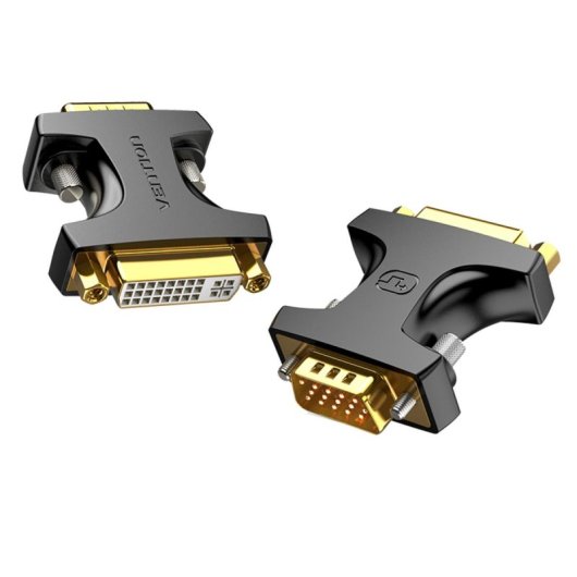 Adapter Vention DDDB0 VGA Stecker - DVI Buchse 1080P PVC Schwarz