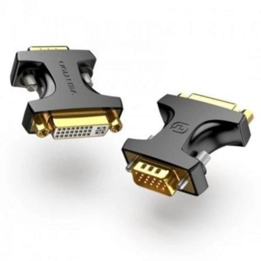 Adapter Vention DDDB0 VGA Stecker - DVI Buchse 1080P PVC Schwarz