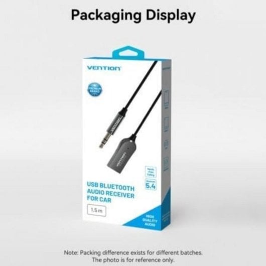 Receptor Bluetooth Vention NAIHG Bluetooth 5.4 USB-A Jack 3.5mm Micrófono Integrado