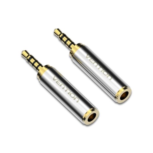 Adapter Vention VAB-S02 2,5 mm Stecker auf 3,5 mm Buchse vergoldet silber