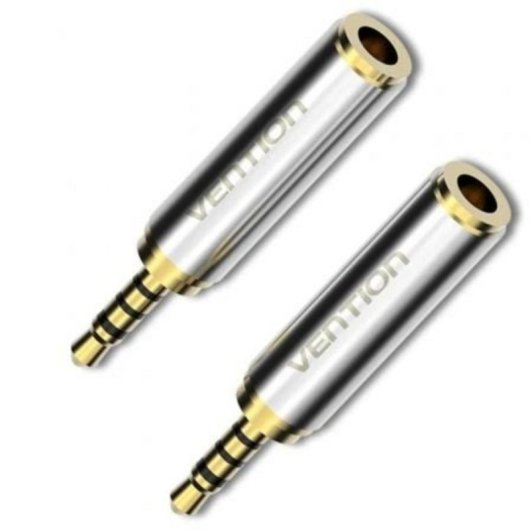 Adapter Vention VAB-S02 2,5 mm Stecker auf 3,5 mm Buchse vergoldet silber