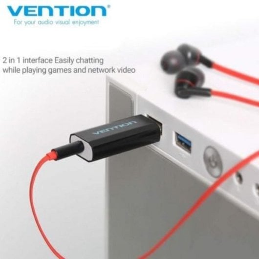 Soundkarte Vention VAB-S15-B USB Macho - 3,5mm Klinke Buchse Soundkarte Vention VAB-S15-B USB Macho - 3,5mm Klinke Buchse